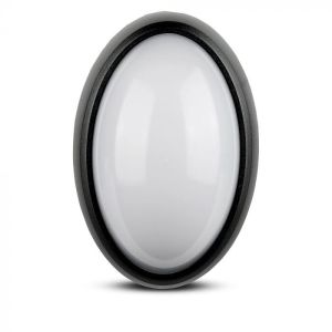 8W Dome Light Oval Black Body 4000K IP66