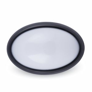 8W Dome Light Oval Black Body 3000K IP66