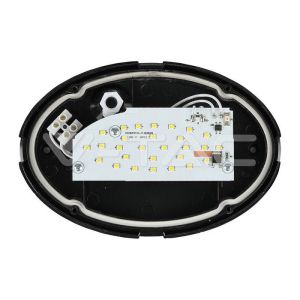 8W Dome Light Oval Black Body 6400K IP66