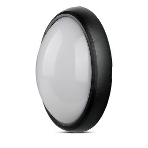 12W LED Full Oval Ceiling Lamp Black Body IP54 6000K