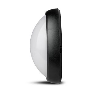 12W LED Full Oval Ceiling Lamp Black Body IP54 6000K