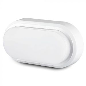 8W Rectangle Oval Dome Light White Body 3000K IP54