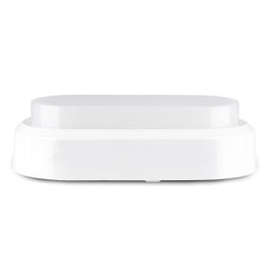 8W Rectangle Oval Dome Light White Body 3000K IP54