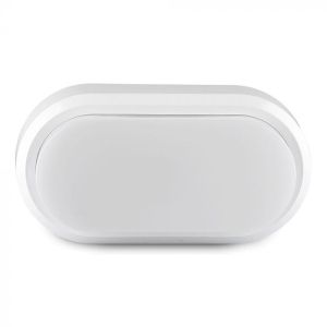 8W Rectangle Oval Dome Light White Body 3000K IP54