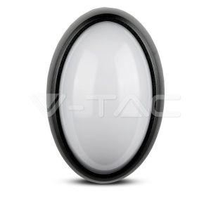 12W LED Full Oval Ceiling Lamp Black Body IP54 3000K