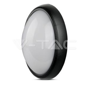 12W LED Full Oval Ceiling Lamp Black Body IP54 3000K