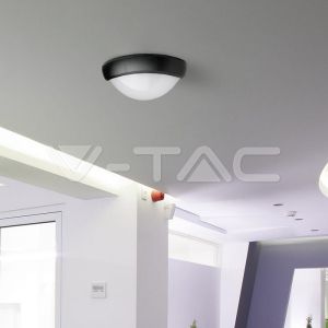 12W LED Full Oval Ceiling Lamp Black Body IP54 3000K