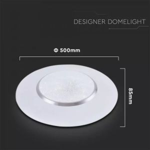 60W LED Domelight With Remote Control CCT Changeable Φ500 80mm