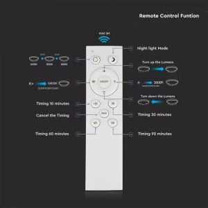 60W LED Domelight With Remote Control CCT Changeable Φ500 80mm