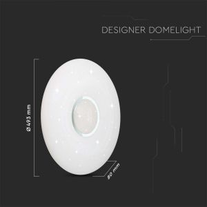 30W - 60W- 30W LED Domelight With Remote Control Color Changing Dimmable Round Cover