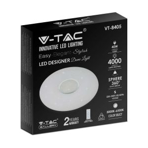 20W-40W-20W LED Domelight With Remote Control CCT Changeable Φ350 Round Cover