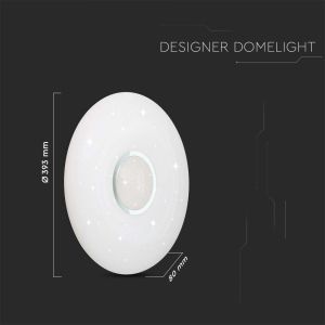 20W-40W-20W LED Domelight With Remote Control CCT Changeable Φ350 Round Cover