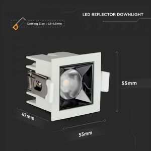 LED Downlight - SAMSUNG CHIP 4W SMD Reflector 36'D 5700K