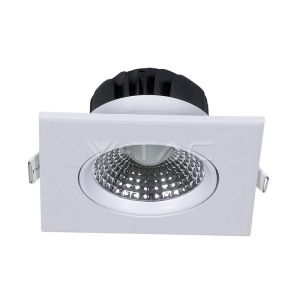 5W LED Downlight COB SN Square Changing Angle - White Body 6000K