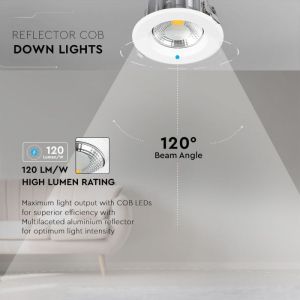 10W LED COB Downlight Round A++ 120Lm/W 4500K