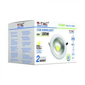 20W LED COB Downlight Round A++ 120Lm/W 3000K