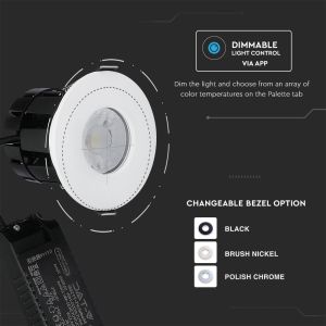 10W LED Downlight Bluetooth Fire Rated CCT Changeable Dimmable IP65