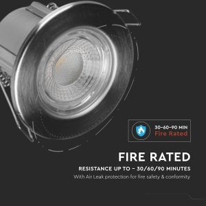 5W LED Fire Rated Downlight Nickle Dimmable 3000K