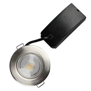 5W LED Fire Rated Downlight Nickle Dimmable 3000K