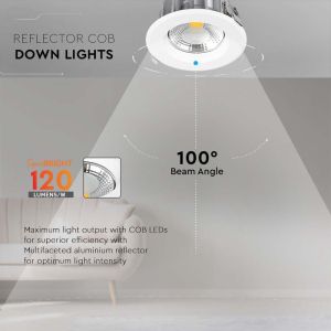 40W LED COB Downlight Reflector A++ Round 6000K