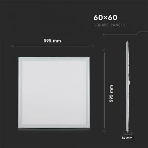 LED Panel Light SAMSUNG CHIP 45W 600 x 600 mm 4000K Incl Driver 6PCS/SET