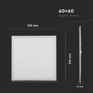 LED Panel Light SAMSUNG CHIP 45W 600 x 600 mm 6400K Incl Driver 6PCS/SET