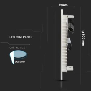 24W LED Panel Premium SAMSUNG CHIP Round 3000K