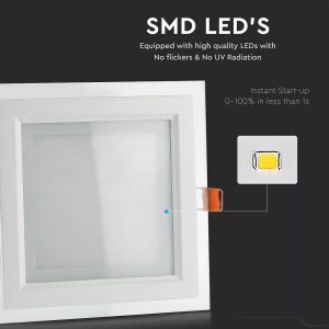 6W LED Panel Downlight Glass - Square 6400K