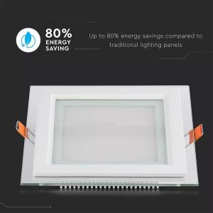 6W LED Panel Downlight Glass - Square 6400K