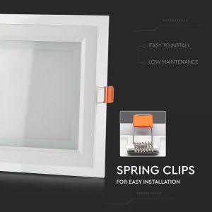 6W LED Panel Downlight Glass - Square 6400K