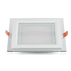 12W LED Panel Downlight Glass - Square 6400K