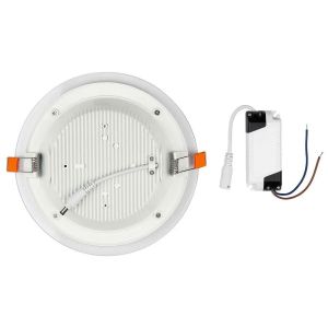 12W LED Panel Downlight Glass - Round 6400K