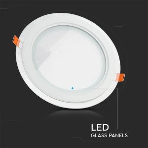 12W LED Panel Downlight Glass - Round 6400K