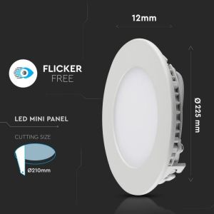 18W LED Premium Panel Downlight - Round 3000K