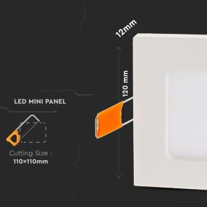 6W LED Premium Panel Downlight - Square 3000K