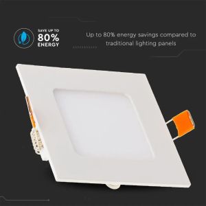 6W LED Premium Panel Downlight - Square 3000K