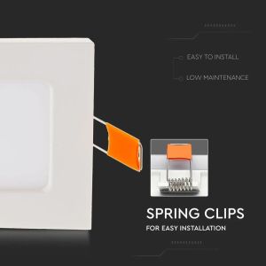 6W LED Premium Panel Downlight - Square 3000K