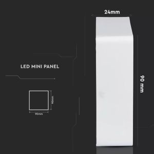 6W LED Surface Panel Downlight Premium - Square 3000K