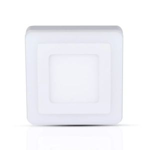 6W+2W LED Surface Panel Downlight - Square 3000K EMC+CR80