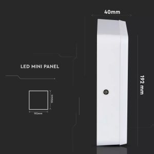 12W+3W LED Surface Panel Downlight - Square 3000K EMC+CR80