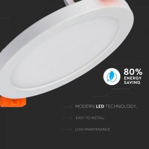 8W LED Frameless Panel Light Round 3000K