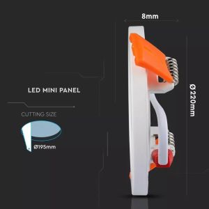 15W LED Frameless Panel Light Round 4200K