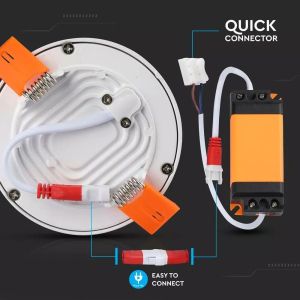 15W LED Frameless Panel Light Round 4200K