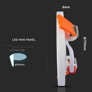 22W LED Frameless Panel Light Round 4200K