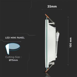 6W LED Panel Downlight Glass - Round 4000K