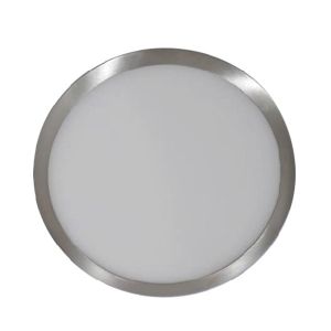 6W LED Surface Panel Light Satin Nickel Round 6000K