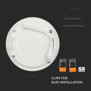 22W LED Slim Panel Light Round 6400K