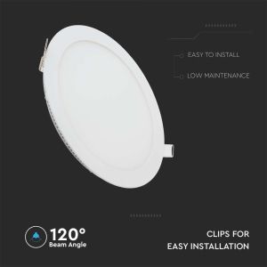 6W LED Premium Panel Downlight - Round 3000K