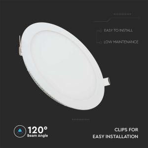 12W LED Premium Panel Downlight - Round 3000K