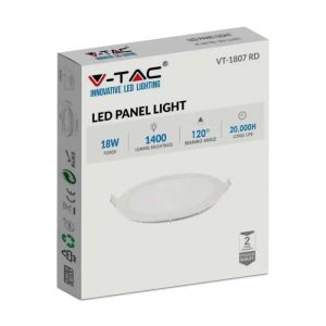 18W LED Premium Panel Downlight - Round 6400K